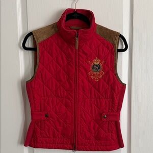 Ralph Lauren Blue Label Red Quilted Vest